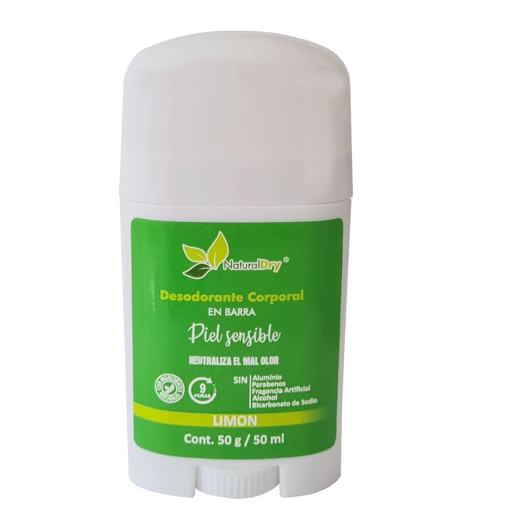 Desodorante natural en barra - limón - sin bicarbonato de sodio