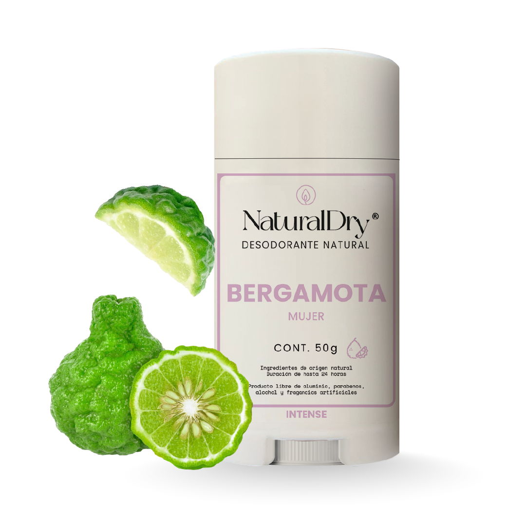 Desodorante natural MUJER INTENSE en barra - Aroma Bergamota con ALUMBRE