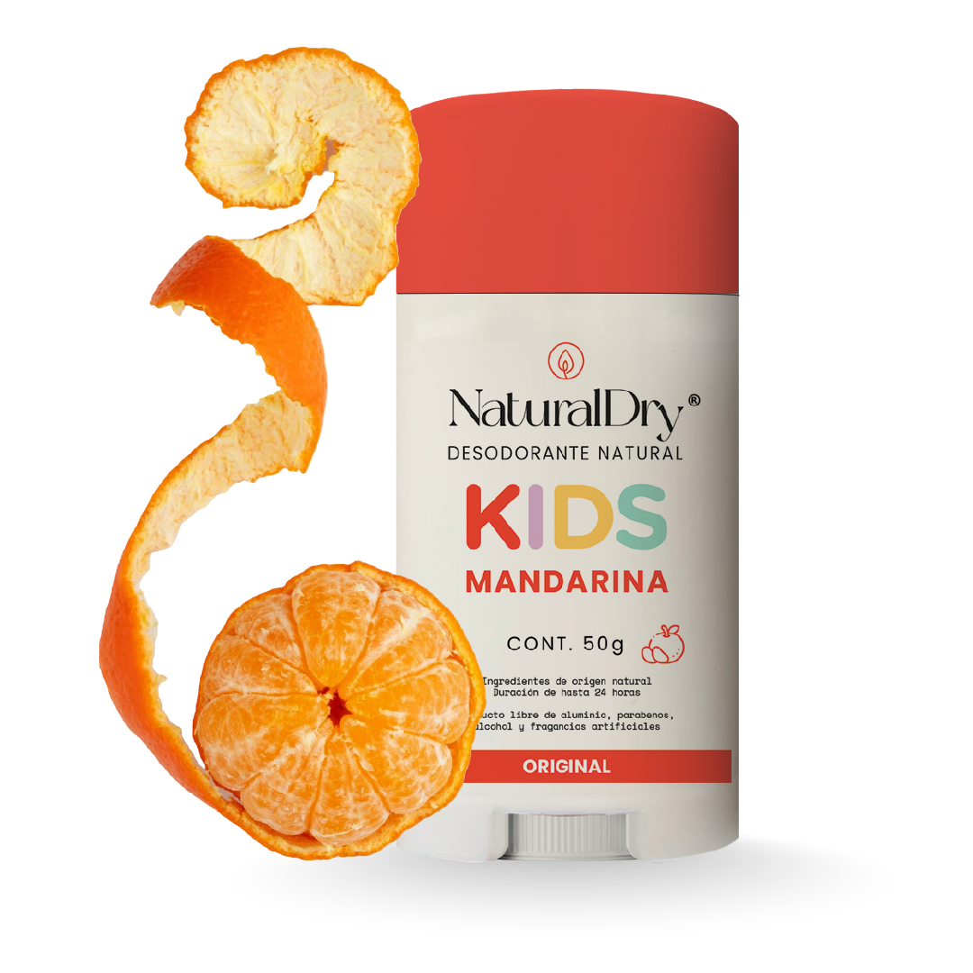 1 Desodorante natural corporal en barra - niños unisex - mandarina