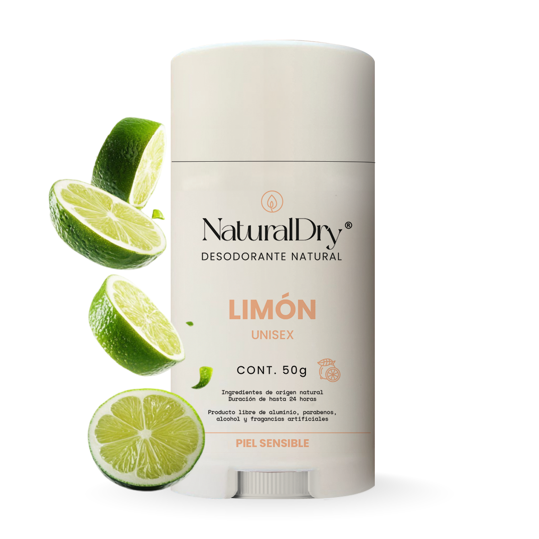 Desodorante natural en barra - limón - sin bicarbonato de sodio
