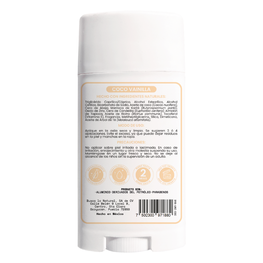 Desodorante natural NaturalDry en barra - Coco-Vainilla