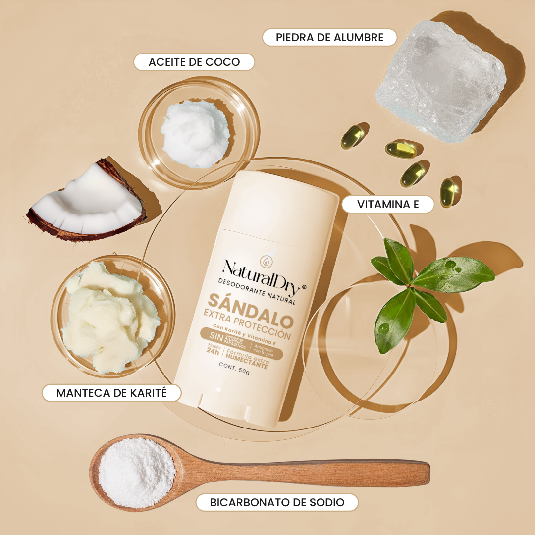 Desodorante Natural en Barra - Sándalo - Extra Protección