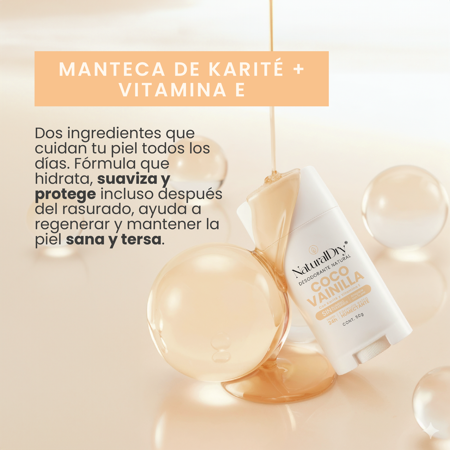 Desodorante Natural en Barra - Coco Vainilla