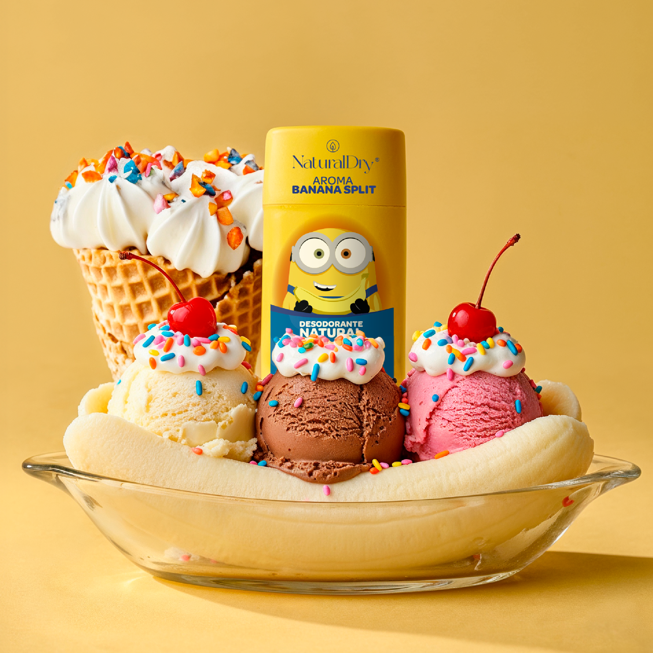 Desodorante Natural - Minions - Banana Split - Piel Sensible