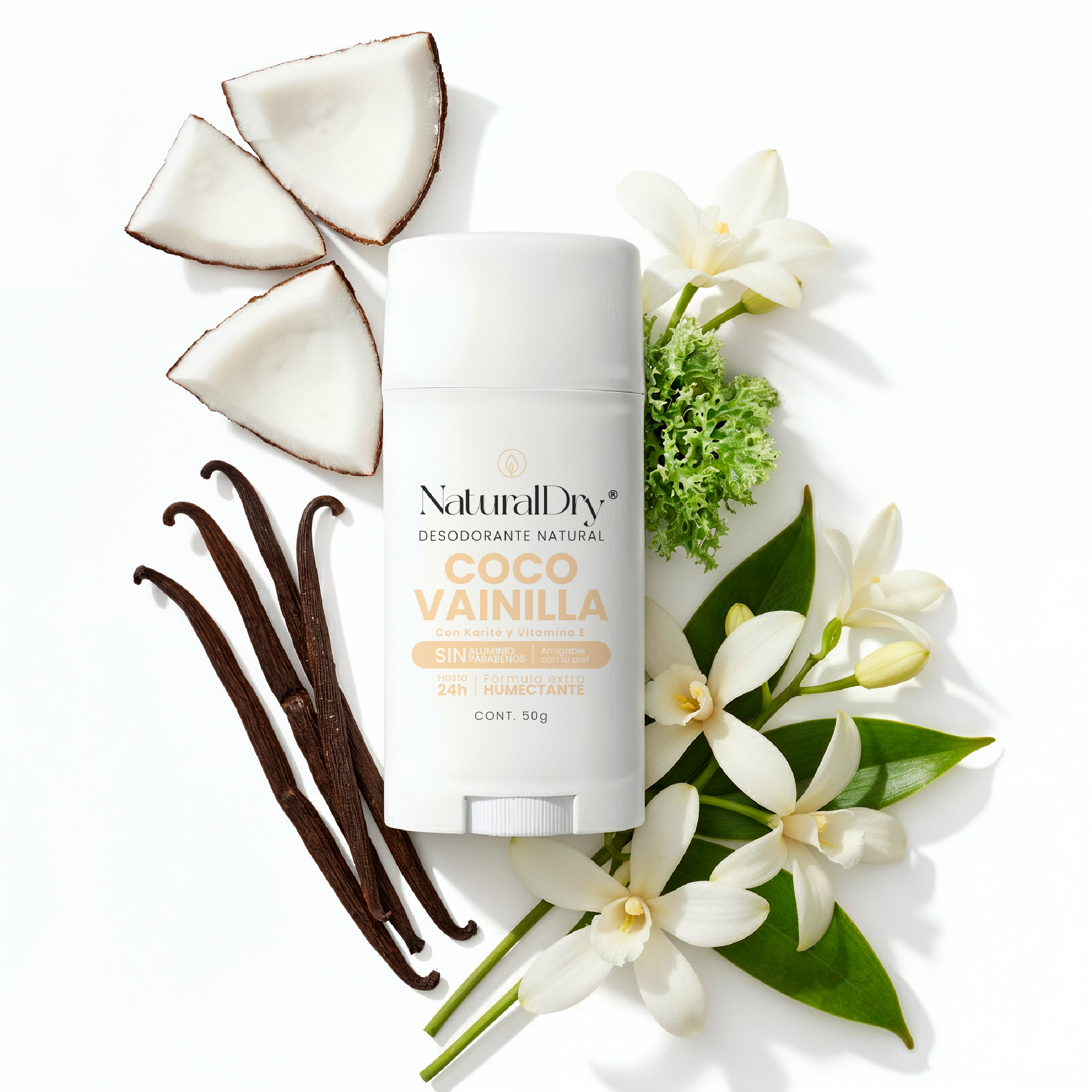 Desodorante natural NaturalDry en barra - Coco-Vainilla