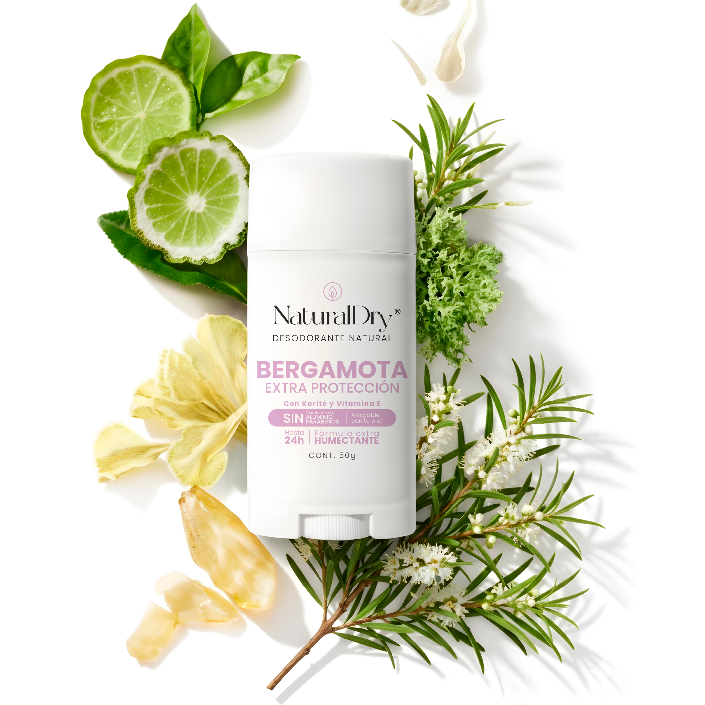 Desodorante natural MUJER INTENSE en barra - Aroma Bergamota con ALUMBRE