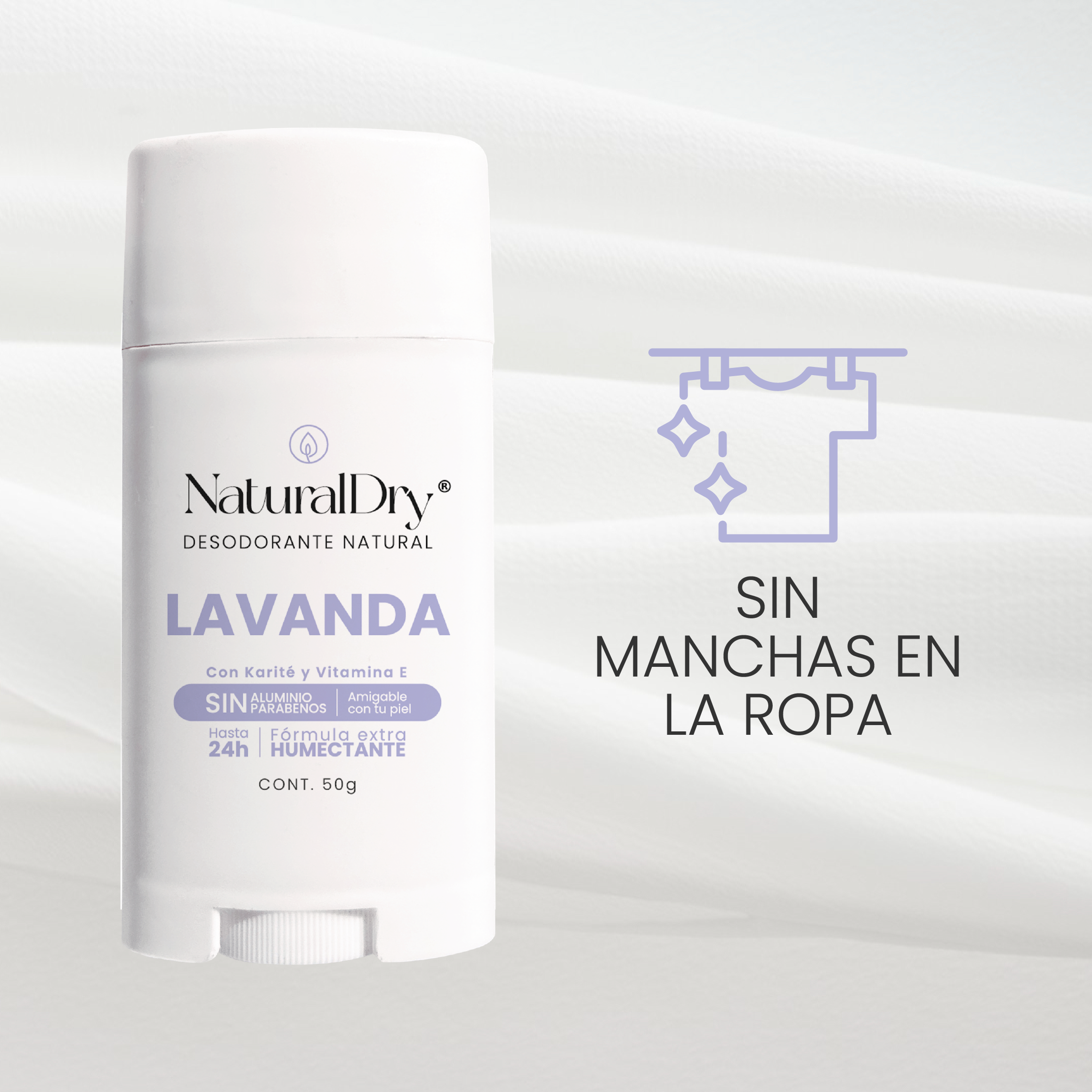 Desodorante natural en barra - mujer - lavanda