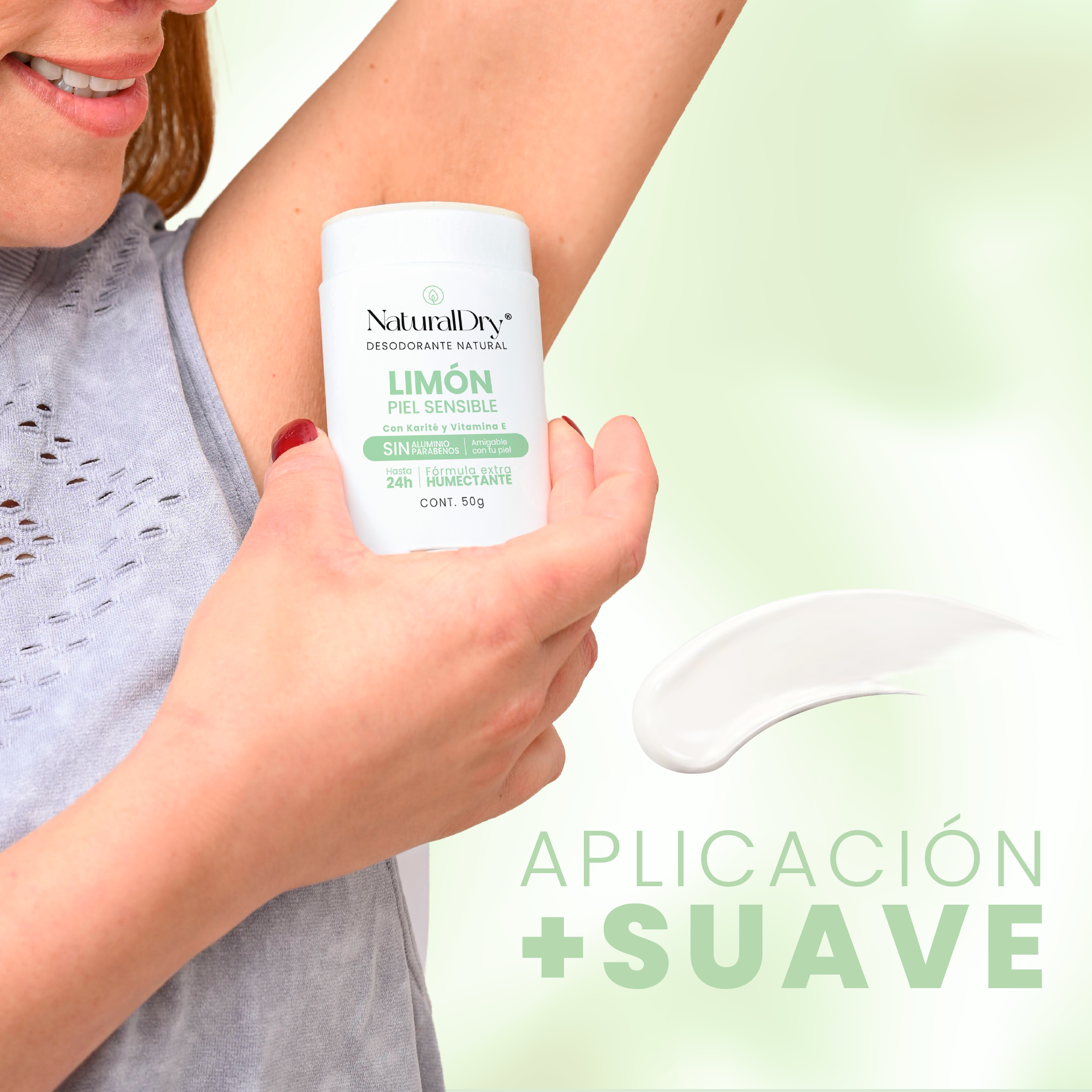 Desodorante natural en barra - limón - sin bicarbonato de sodio