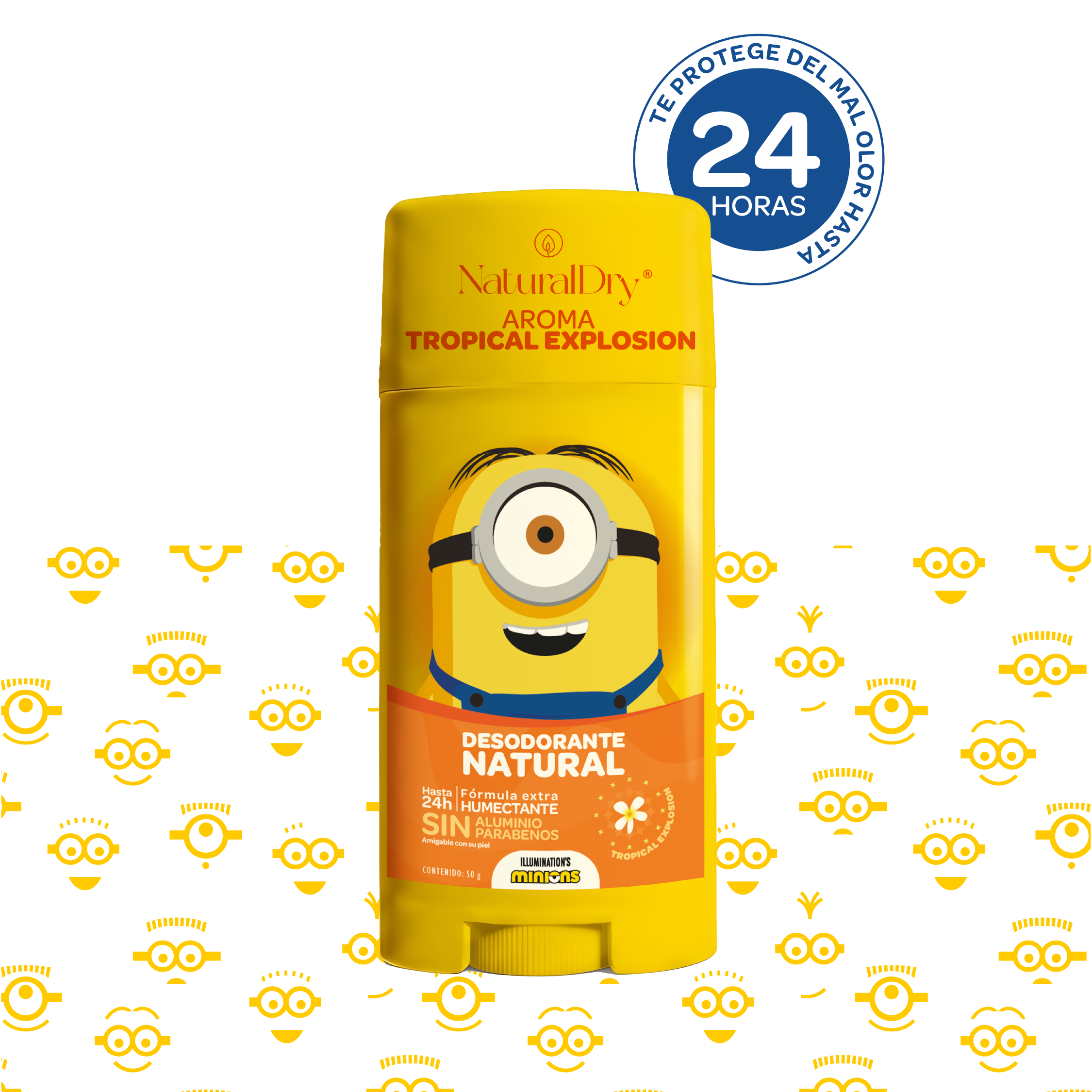 Desodorante Natural - Minions - Tropical Explosion - Piel Sensible