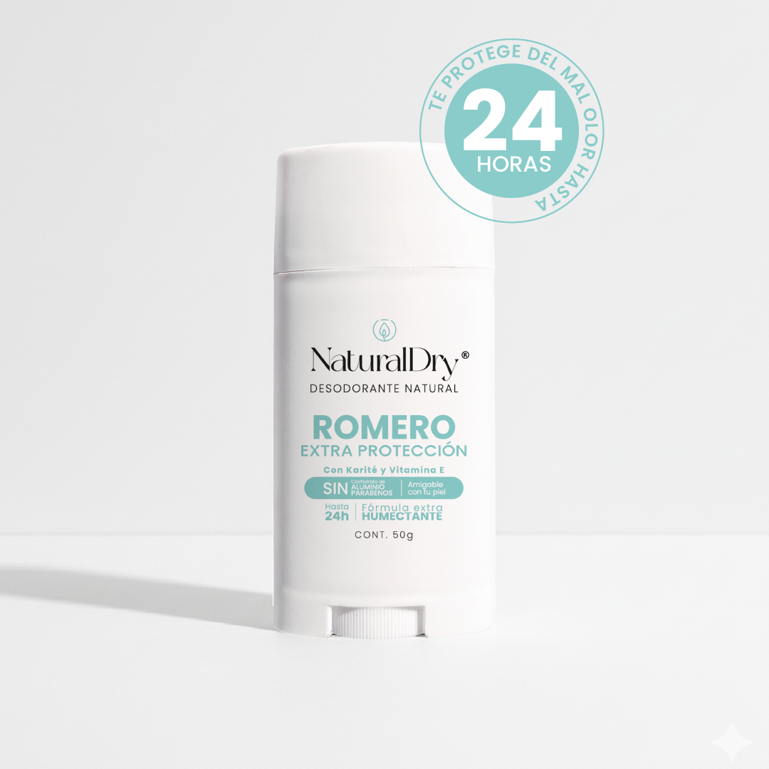 1 Desodorante natural MEN en barra - Aroma Romero con ALUMBRE