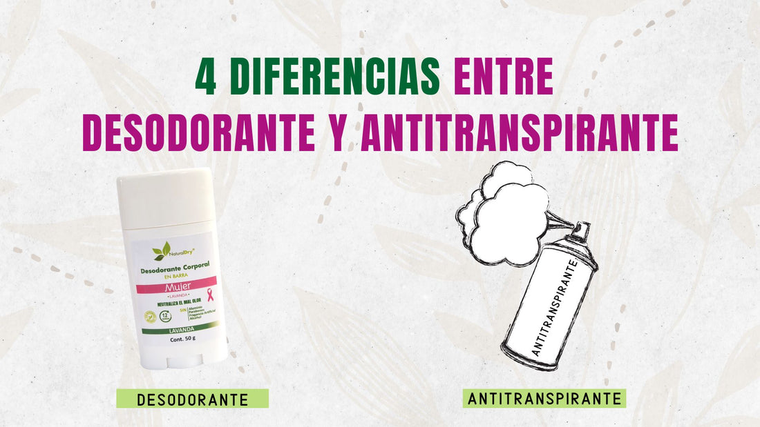 4 diferencias entre: desodorante y antitranspirante