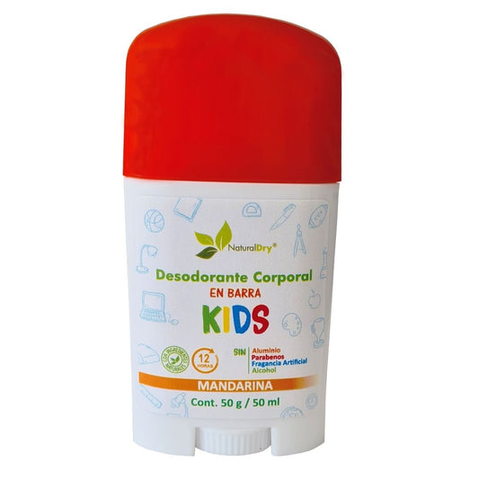 1 Desodorante natural corporal en barra - niños unisex - mandarina