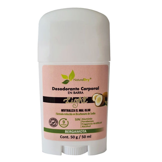 1 Desodorante natural en barra - Poco Bicarbonato - Bergamota - NaturalDry®