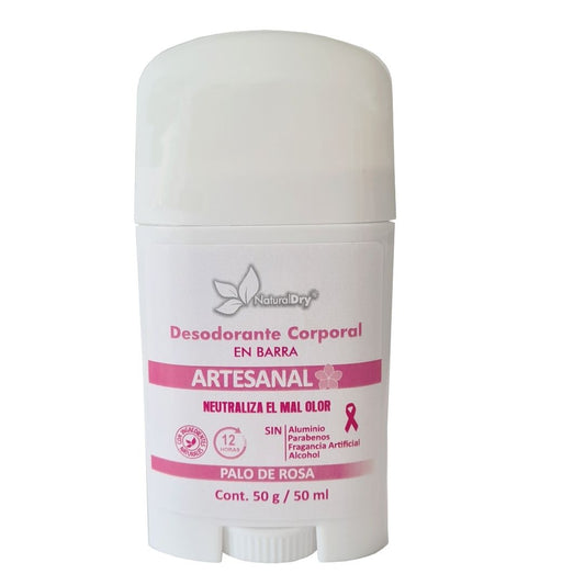 1 Desodorante natural en barra - Artesanal - Palo de Rosa- NaturalDry®