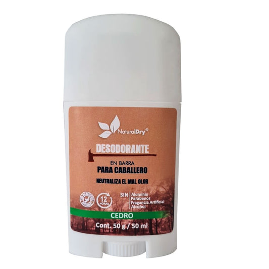 1 Desodorante natural en barra - CABALLERO - Cedro- NaturalDry®
