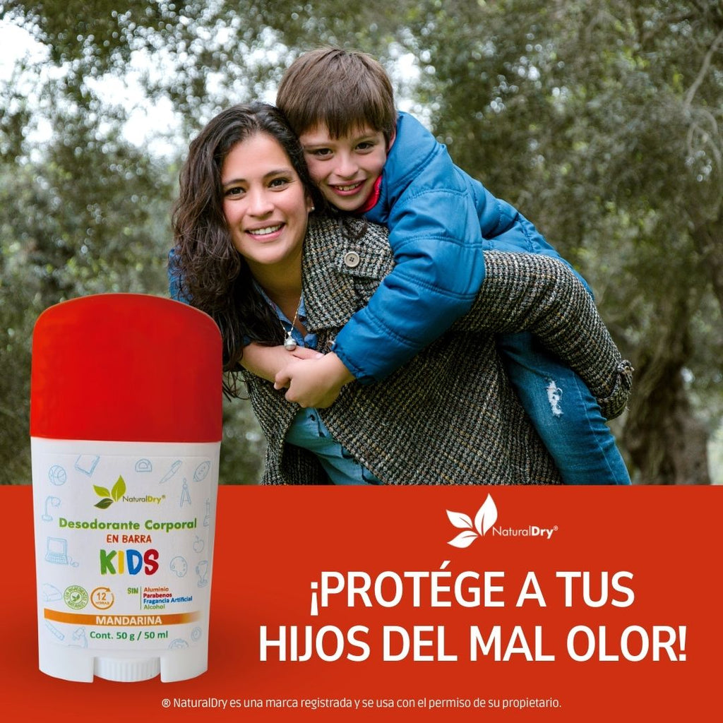 1 Desodorante natural corporal en barra - niños unisex - mandarina