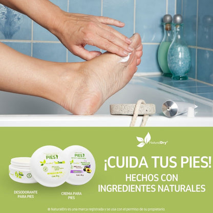 KIT 4 - 2 desodorantes en crema pies + 2 crema para pies