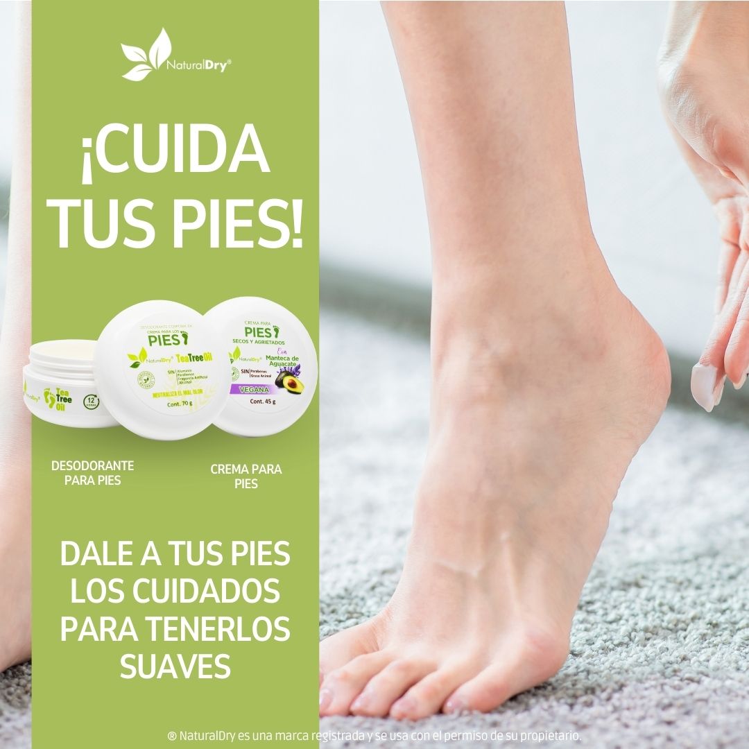 KIT 4 - 2 desodorantes en crema pies + 2 crema para pies