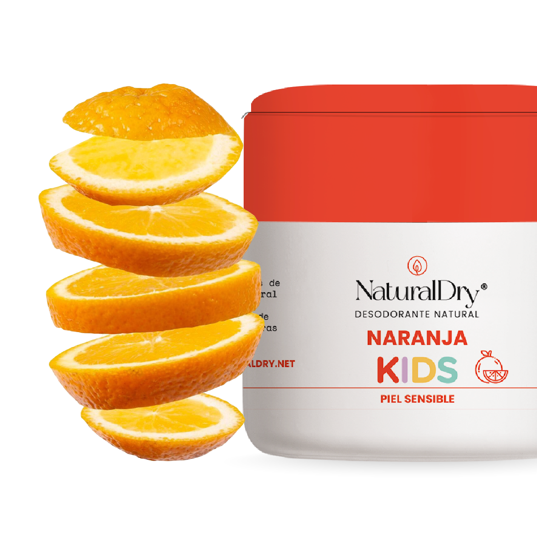 Desodorante natural en crema - kids - naranja -  SIN BICARBONATO de sodio