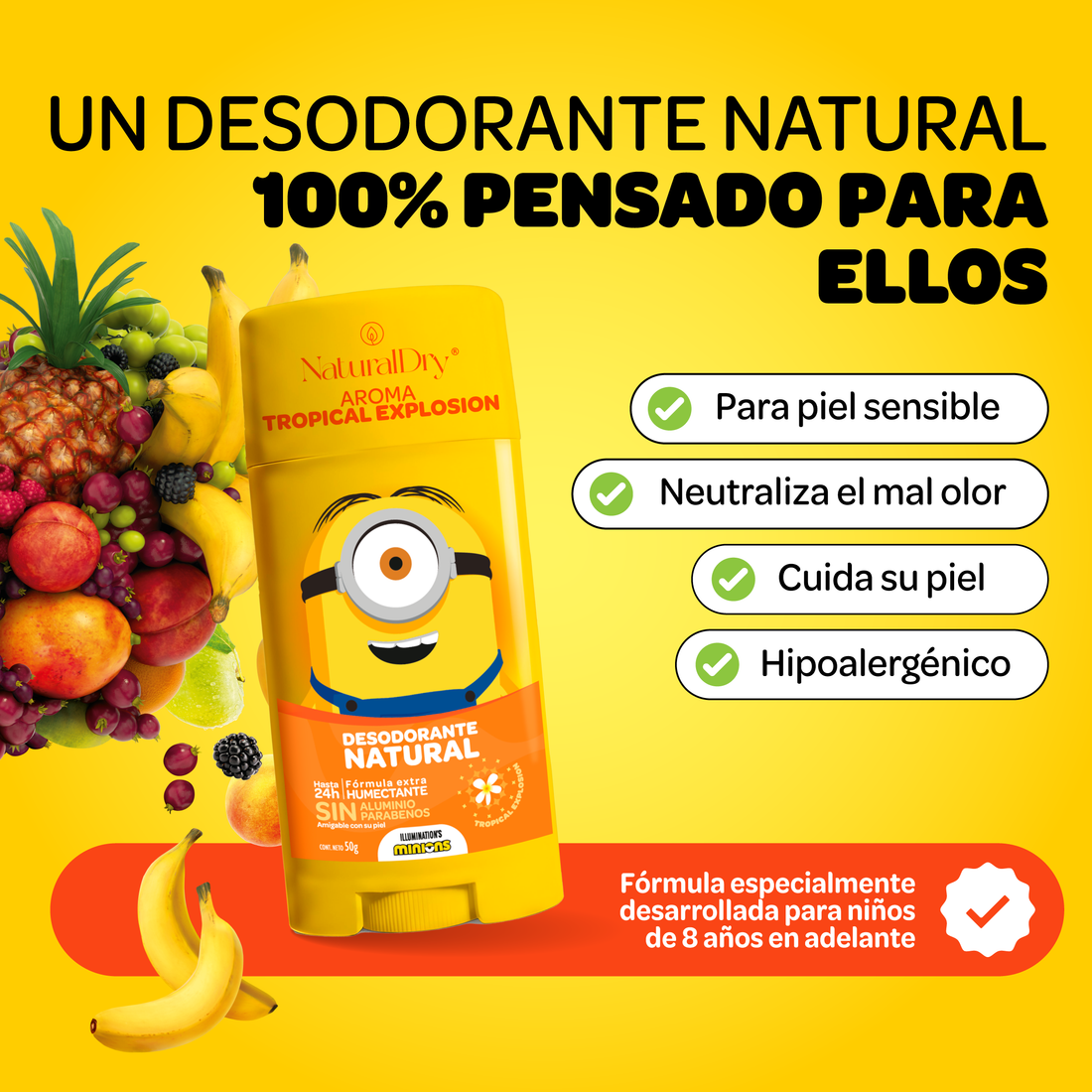 Minions Tropical Explosion Piel Sensible