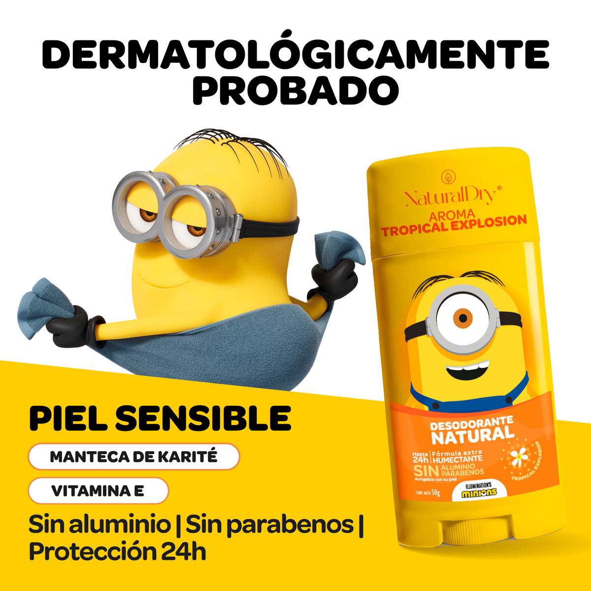 Minions Tropical Explosion Piel Sensible