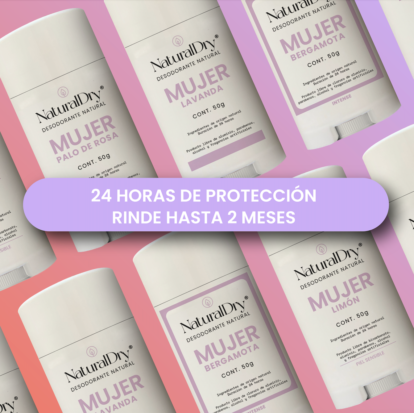 Desodorante natural en barra - mujer - lavanda