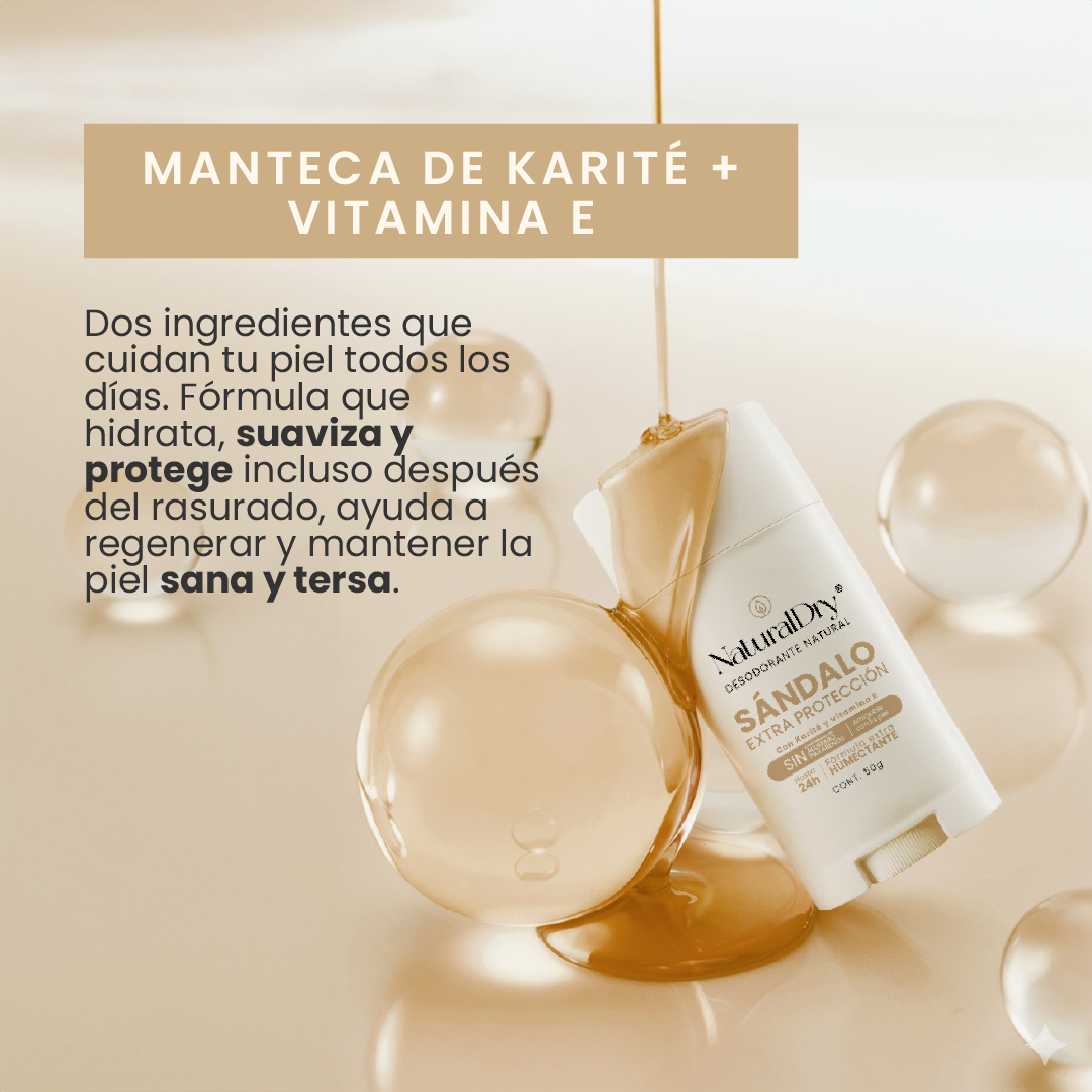 Desodorante Natural en Barra - Sándalo - Extra Protección