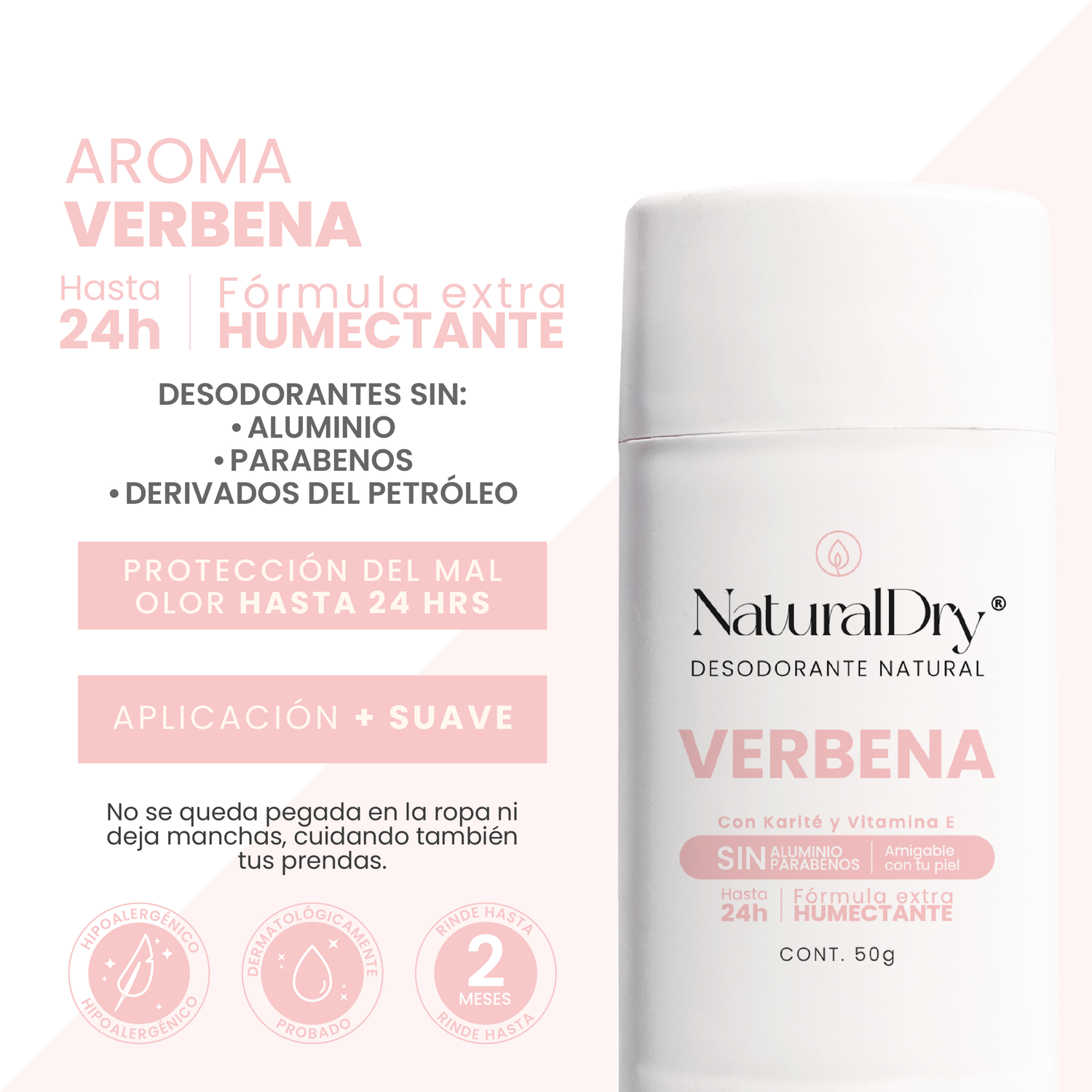 Desodorante natural en barra - unisex - verbena