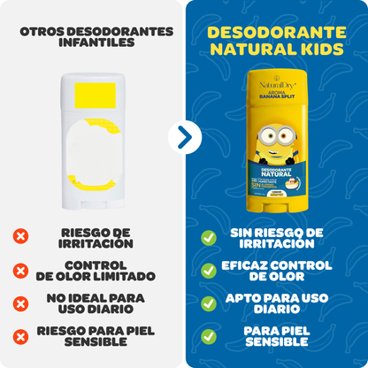 Desodorante Natural - Minions - Banana Split - Piel Sensible