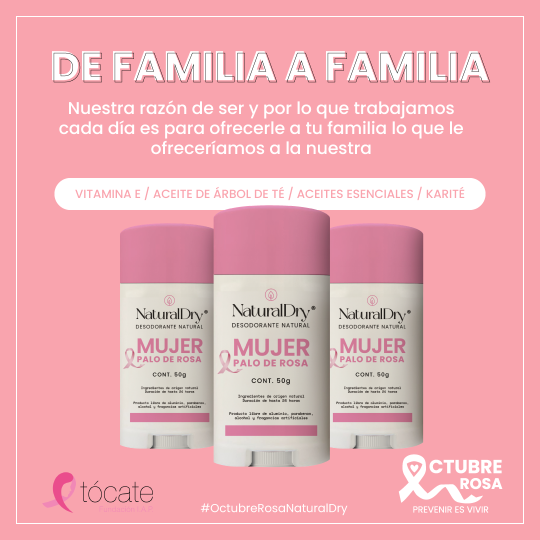 1 Desodorante natural en barra - Artesanal - Palo de Rosa- NaturalDry®