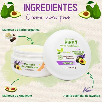 KIT 4 - 2 desodorantes en crema pies + 2 crema para pies