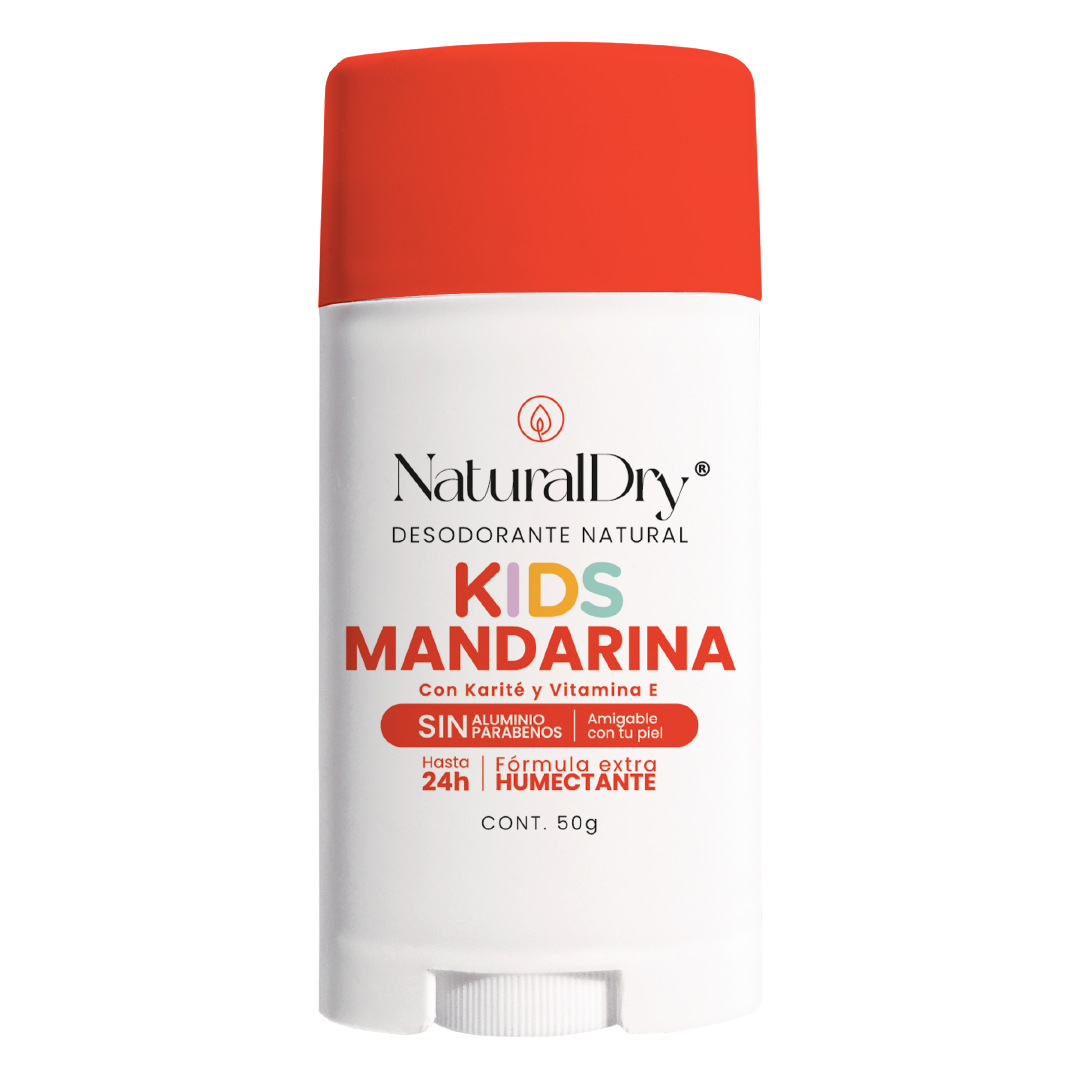 1 Desodorante natural corporal en barra - niños unisex - mandarina