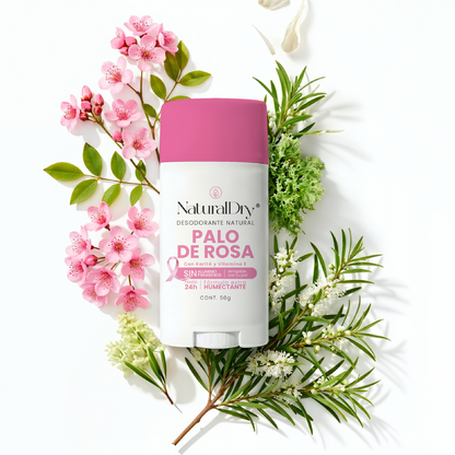 1 Desodorante natural en barra - Artesanal - Palo de Rosa- NaturalDry®
