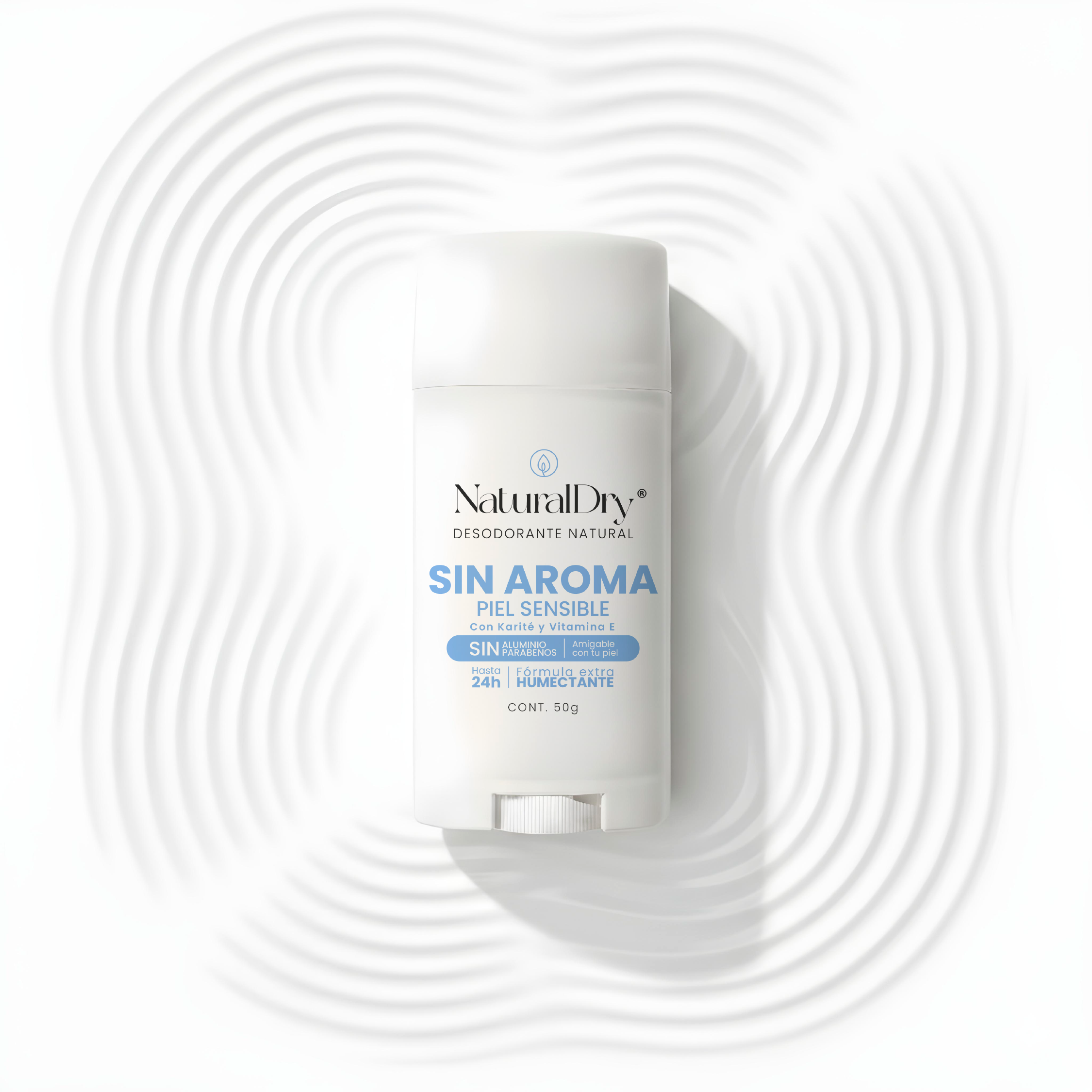 Desodorante natural corporal en barra sin aroma - piel sensible