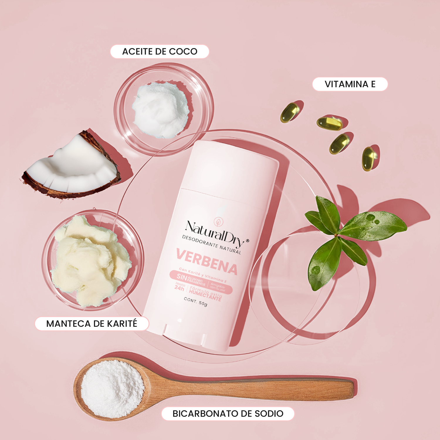 Desodorante natural en barra - unisex - verbena