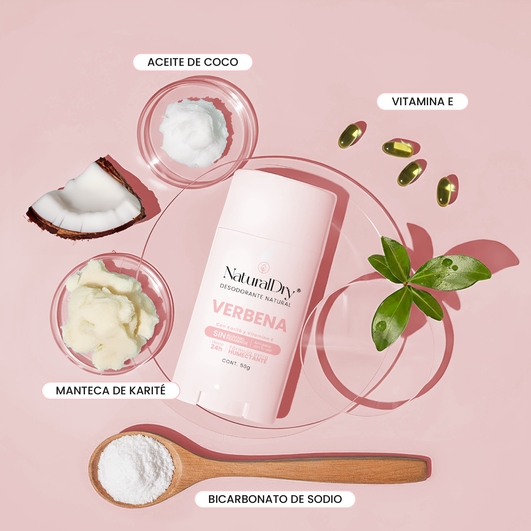 Desodorante natural en barra - unisex - verbena