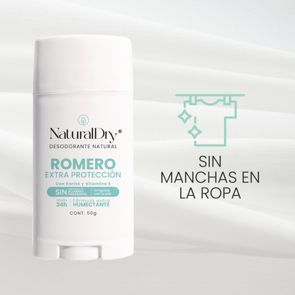 1 Desodorante natural MEN en barra - Aroma Romero con ALUMBRE