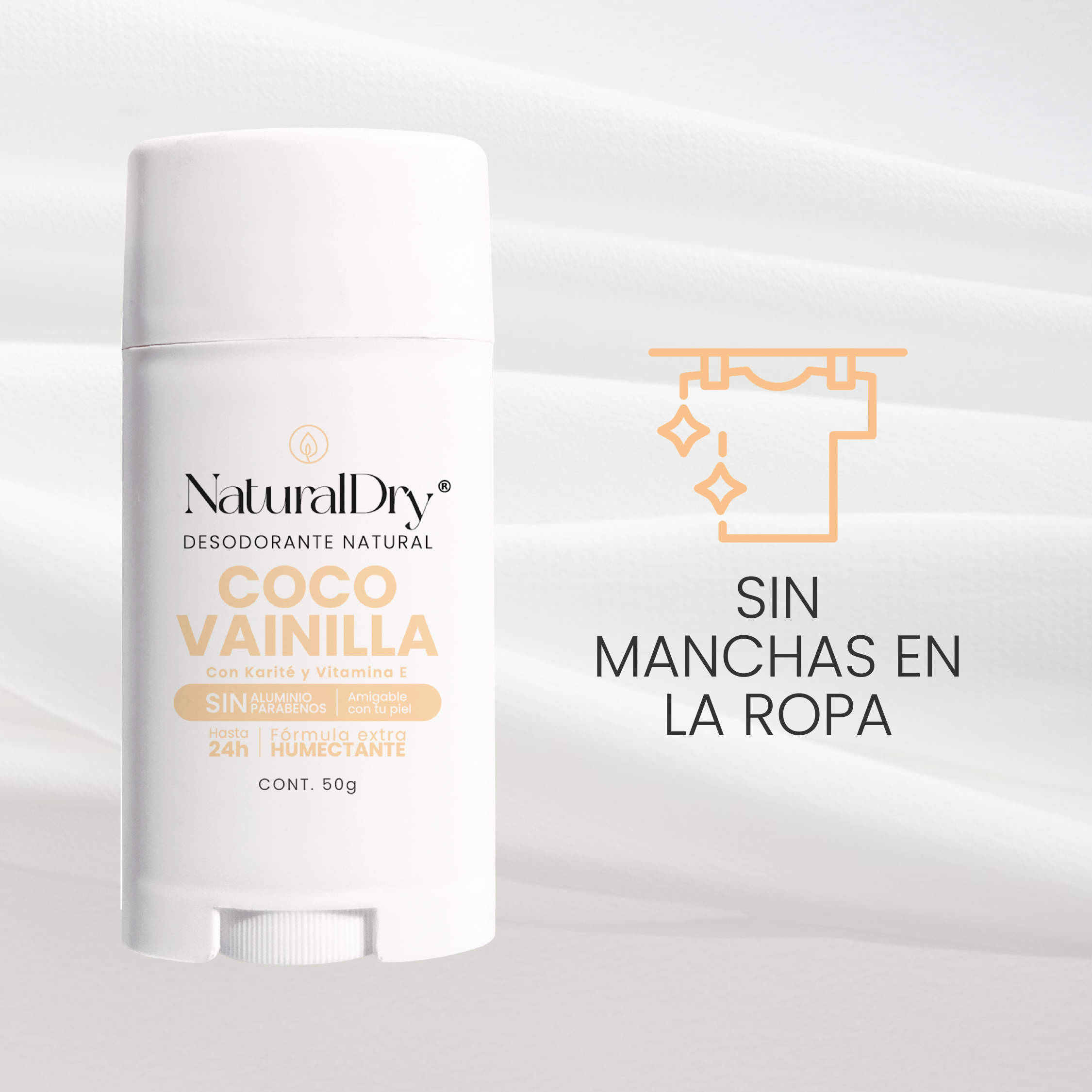 Desodorante natural NaturalDry en barra - Coco-Vainilla