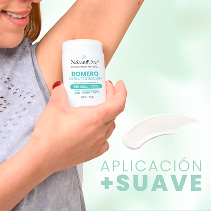 1 Desodorante natural MEN en barra - Aroma Romero con ALUMBRE