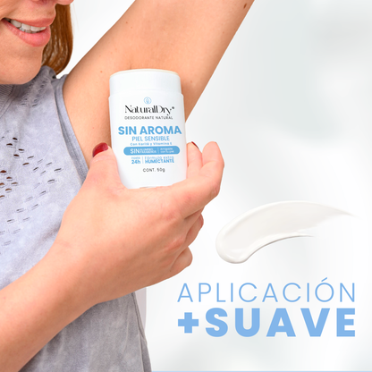 Desodorante natural corporal en barra sin aroma - piel sensible