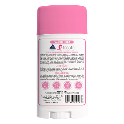 1 Desodorante natural en barra - Artesanal - Palo de Rosa- NaturalDry®