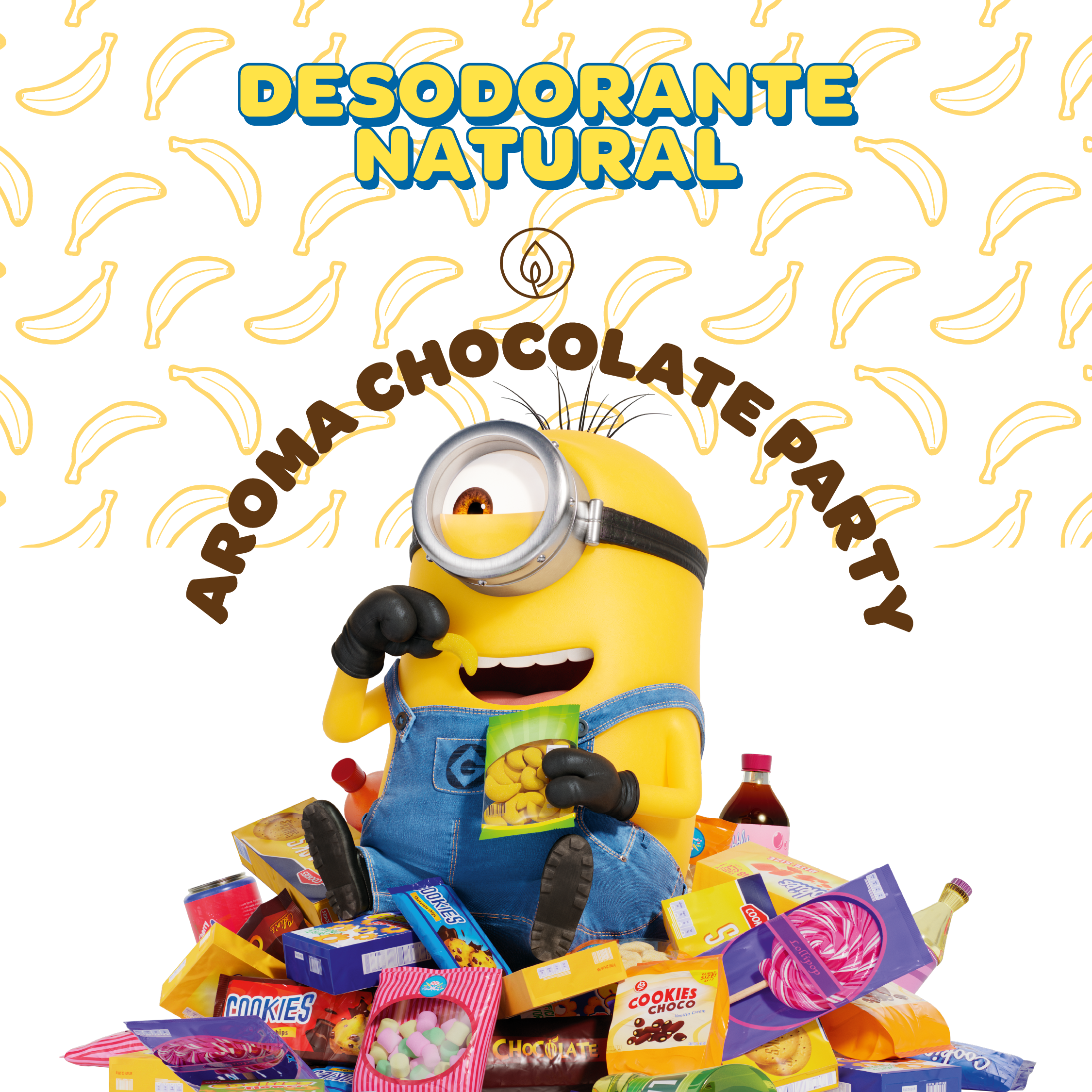 Desodorante Natural - Minions - Chocolate Party - Piel Sensible