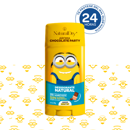 Desodorante Natural - Minions - Chocolate Party - Piel Sensible
