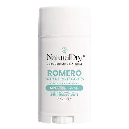 1 Desodorante natural MEN en barra - Aroma Romero con ALUMBRE