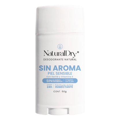 Desodorante natural corporal en barra sin aroma - piel sensible