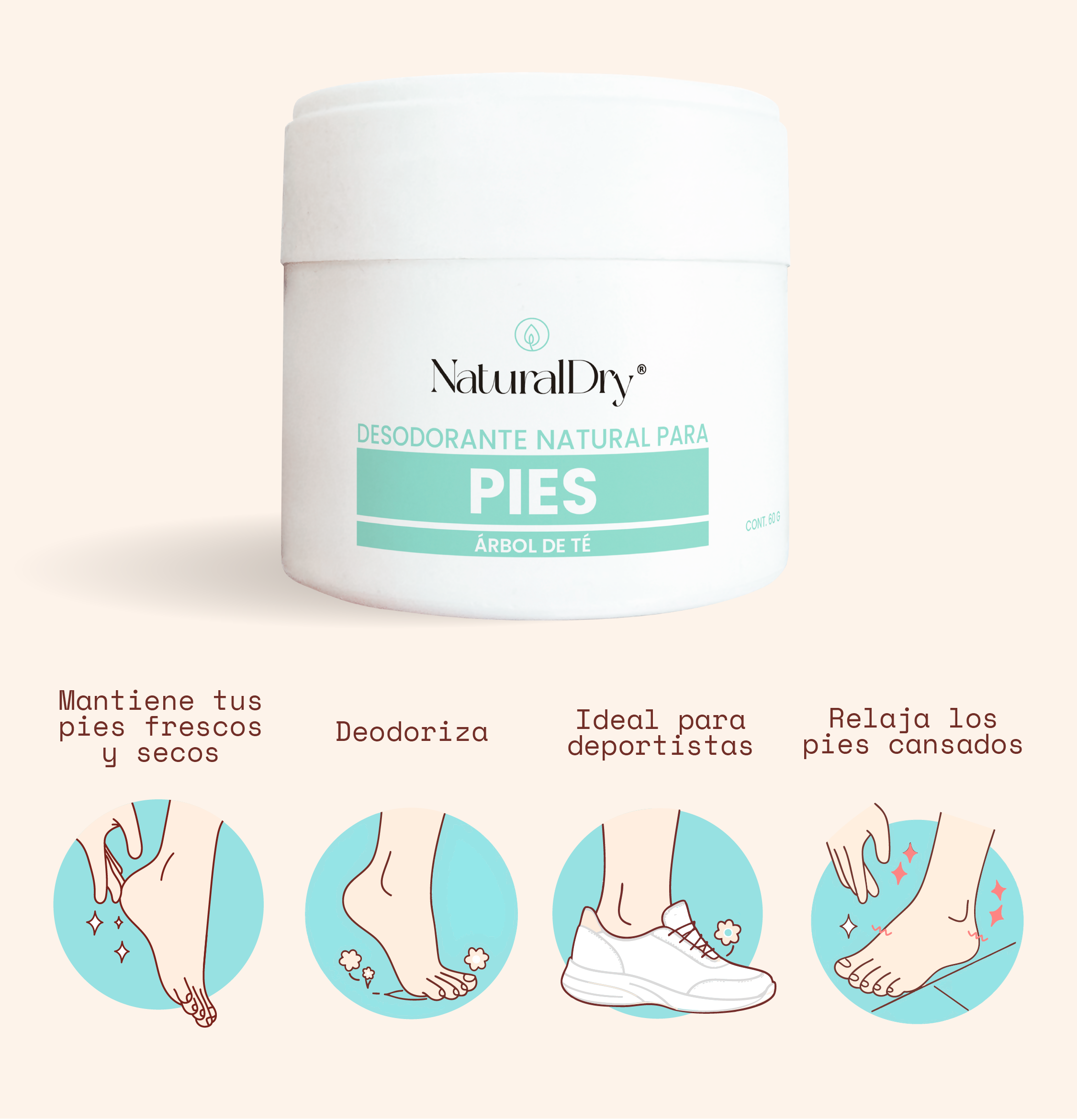 Desodorante para Pies Tea Tree