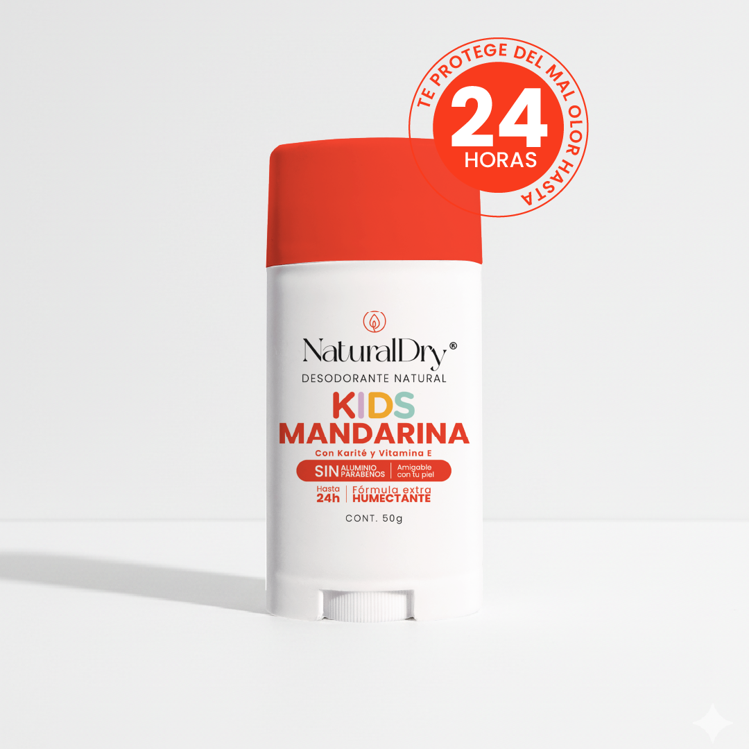 1 Desodorante natural corporal en barra - niños unisex - mandarina