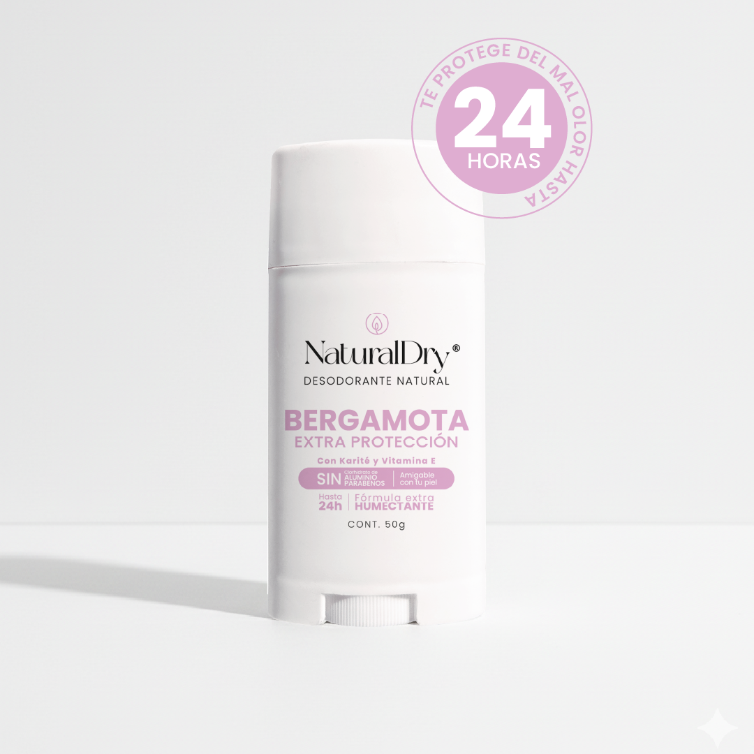 Desodorante natural MUJER INTENSE en barra - Aroma Bergamota con ALUMBRE