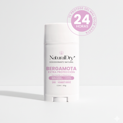 Desodorante natural MUJER INTENSE en barra - Aroma Bergamota con ALUMBRE