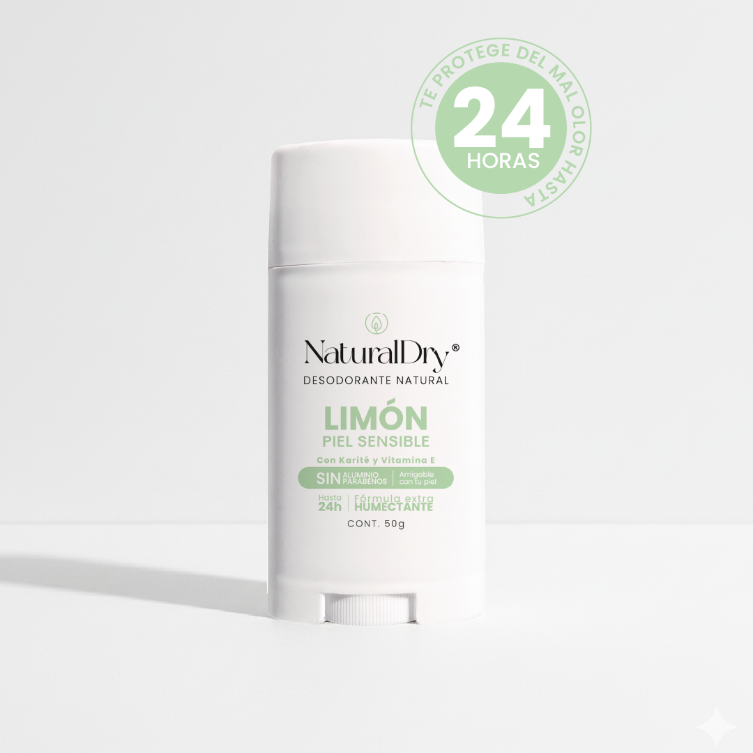 Desodorante natural en barra - limón - sin bicarbonato de sodio